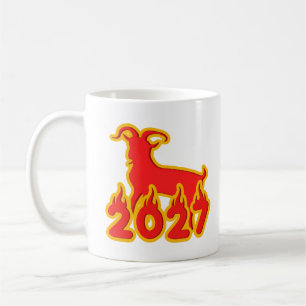 2027 Jahr der Feuerziege Kaffeetasse