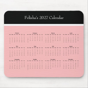 2027 Jahresübersicht-Schreibtischkalender Mousepad