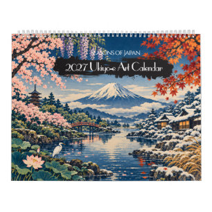 2027 Jahreszeiten Japans Ukiyo-e-Kunst 12 Landsc Kalender