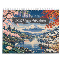 2027 Jahreszeiten Japans Ukiyo-e-Kunst | 12 Landsc
