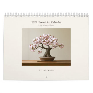 2027 Japanischer Bonsai-Kunst-Wandkalender - 12 Mo Kalender