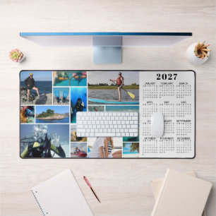 2027 Kalender 15 Fotos Monogramm Benutzerdefiniert Schreibtischunterlage