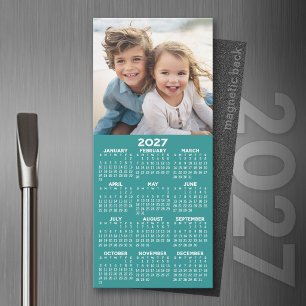 2027 Kalender 1 Foto-Collage - Kann bearbeitet wer Magnetkarte