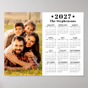 2027 Kalender Ein Foto Personalisiertes Poster