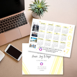 2027 Kalender Foto Unternehmensweihnachten Neujahr Postkarte
