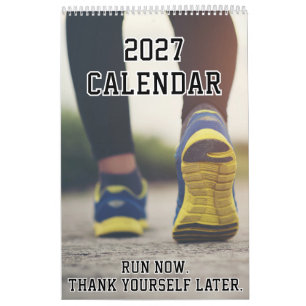 2027 Kalender für Läuferin Laufmotivation