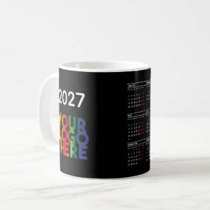 2027 Kalender Geschäft Logo Firmenbüro Geschenk Kaffeetasse
