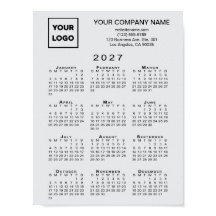 2027 Kalender Geschäft Logo Text Hellgrau