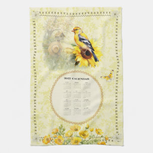 2027 Kalender Handtuch Gelb Stieglitz