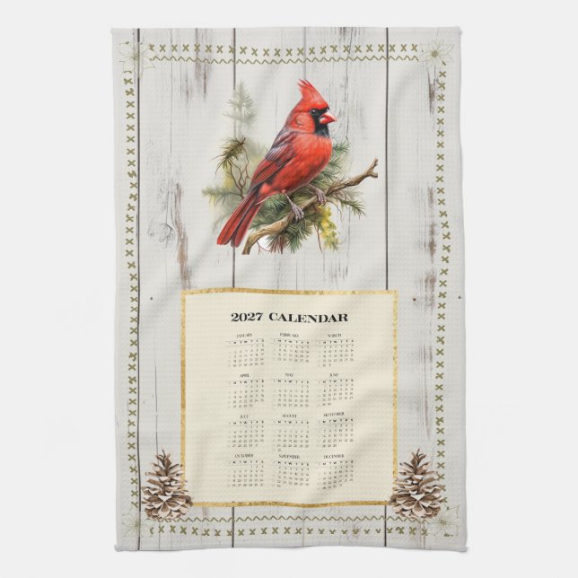 2027 Kalender Handtuch Kardinal (Vertikal)