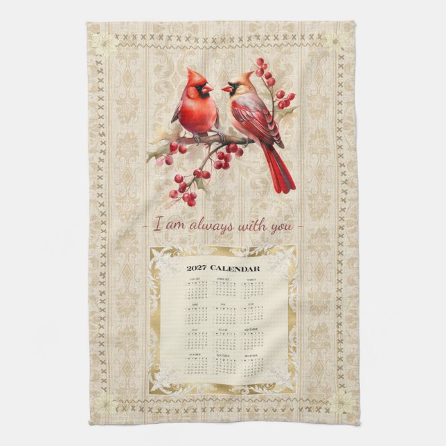 2027 Kalender Handtuch Kardinäle (Vertikal)