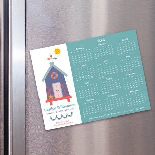 2027 Kalender Immobilienmakler Strandhaus Magnet