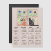 2027 Kalender Katzen am Fenster Kalender Magnet