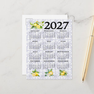 2027 Kalender Limonen Italienische Mittelmeer Flie Postkarte