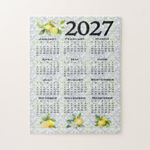 2027 Kalender Limonen Italienische Mittelmeer Flie Puzzle