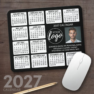 2027 Kalender - Logo, Fotogeschäft Mousepad