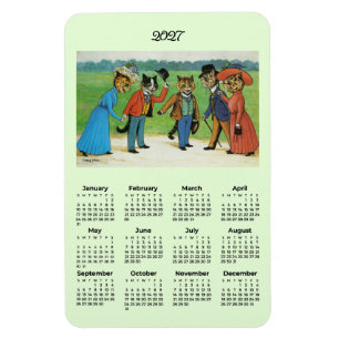 2027 Kalender Louis Wain Katzen Flexibler Magnet