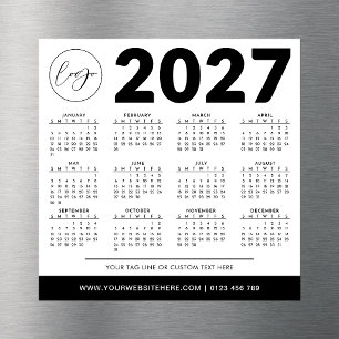 2027 Kalender Minimalist Modern Einfach Benutzerlo Magnetkarte