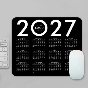 2027 Kalender Minimalistisches Geschäft-Logo Schwa Mousepad