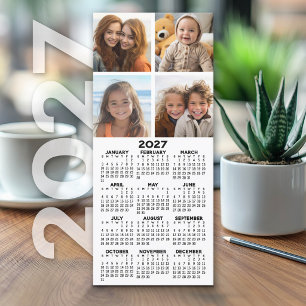 2027 Kalender mit 4 Fotos Moderne Minimalistische