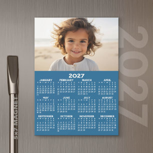 2027 Kalender mit Foto - Jahres Magnetkarte