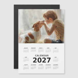 2027 Kalender mit Foto Magnetkarte