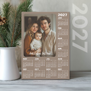 2027 Kalender mit Foto - Modern Feiertagskarte