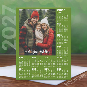 2027 Kalender mit Foto - Modern Feiertagspostkarte