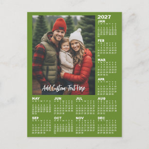 2027 Kalender mit Foto - Modern Feiertagspostkarte