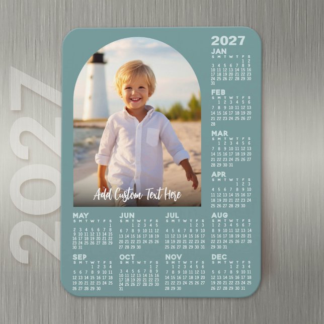 2027 Kalender mit Foto - Moderne Architektur Magnet (Magnet 2027 Calendar)