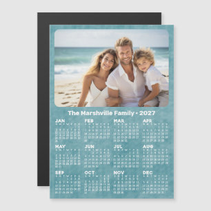 2027 Kalender mit Foto und individuellem Text Magn Magnetkarte