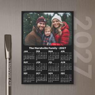 2027 Kalender mit Foto und individuellem Text Magn Magnetkarte