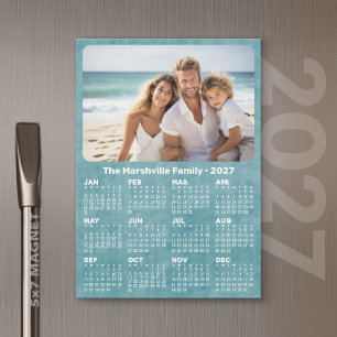 2027 Kalender mit Foto und individuellem Text Magn Magnetkarte
