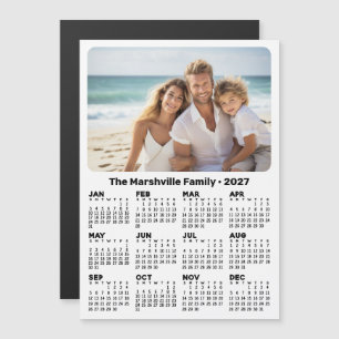 2027 Kalender mit Foto und individuellem Text Magn Magnetkarte