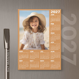 2027 Kalender mit Foto - Volljahres Magnetkarte