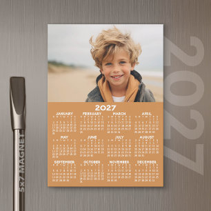 2027 Kalender mit Foto - Volljahres-Magnetkarte Magnetkarte