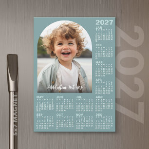 2027 Kalender mit Foto - Volljahres-Magnetkarte Magnetkarte