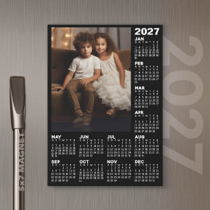 2027 Kalender mit Foto - Volljahres-Magnetkarte Magnetkarte