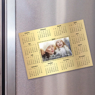 2027 Kalender mit individuellem Familienfoto und G Magnetkarte