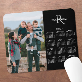 2027 Kalender mit individuellem Foto, Monogramm un Mousepad
