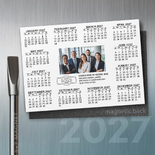 2027 Kalender mit Logo Kontaktinformationen Magnet