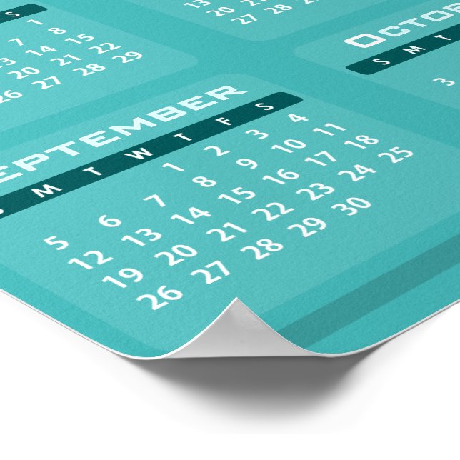 2027 Kalender Poster (Ecke)