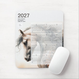 2027 Kalender Reitsport Pferd Geschäft Logo Mousepad