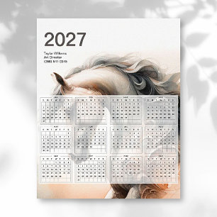 2027 Kalender Reitsport Pferdekunst Poster