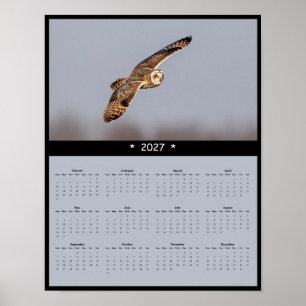 2027 Kalender Sumpfohreule: Prairie Flight Poster