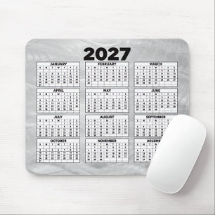 2027 Kalender Wellige gebürstete Stahl Abstrakte Mousepad