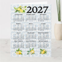 2027 Kalender Zitronen Italienische Mittelmeer Fli