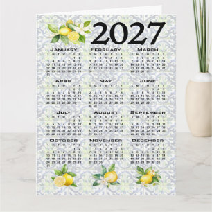 2027 Kalender Zitronen Italienische Mittelmeer Fli Karte
