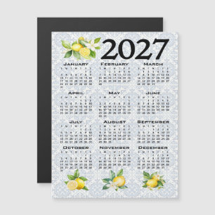 2027 Kalender Zitronen Italienische Mittelmeer Fli Magneteinladung