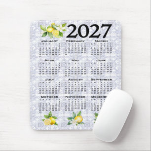 2027 Kalender Zitronen Italienische Mittelmeer Fli Mousepad